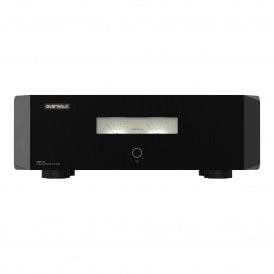 Front of Eversolo AMP-F10 Stereo Power Amplifier showing VU meters