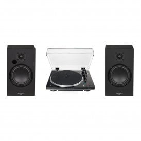 AT-LP70X Turntable - Black and Advance Paris AIR65 Speakers