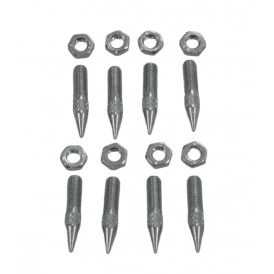 M8 Carpet Spikes C/W Lock Nuts - Silver