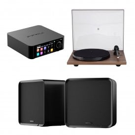 Play Integrated Amplifier with Eversolo SE100 Speakers and Rega Planar 1 Turntable
