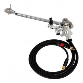 Rega RB330 Tonearm side profile showing cable